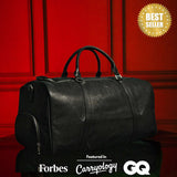 Black Leather XL Signature Bag Set (XL Signature Backpack and Duffle Bag)