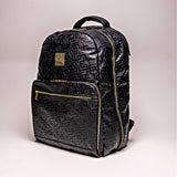 Black Monogram Leather Commuter Bag