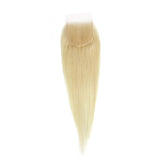 Blonde Straight 4x4 Transparent Lace Human Hair Closure