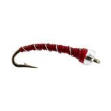 3 Pack Mercury Red Blood Midge - Glass Bead Head Flies Size 20