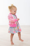 SALE Blue Retro Unicorns S/S Twirl Bodysuit