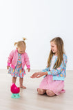 SALE Blue Retro Unicorns Satin Jacket