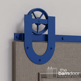 Wagon Wheel Horseshoe Heavy Duty Sliding Barn Door Hardware Kit
