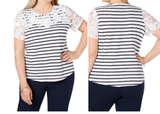 Charter Club Striped T-Shirt, Size Large