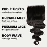 Body Wave 7x7 HD Lace Human Hair Closure