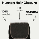 Body Wave 7x7 HD Lace Human Hair Closure
