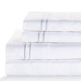 600 Thread Count Border Stripe Embroidered Sheet Set
