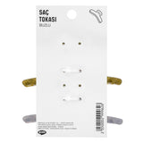 Eklips 2-Piece Frosted Bow Hair Clips in Green & Grey