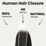 Brazilian Silky Straight 2x6 HD Lace Human Hair Closure