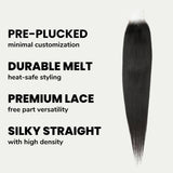 Brazilian Silky Straight 2x6 Transparent Lace Human Hair Closure