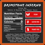 Brimstone Inferno - Extra Hot Tahini & Roasted Red Pepper Sauce (9oz)