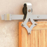 Diamond Brushed Nickel Single Track Barn Door Hardware Kit
