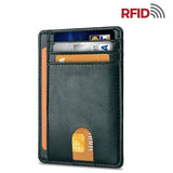 Leather Slim Wallet Credit Card Holder RFID Blocking Pocket ID Money USA