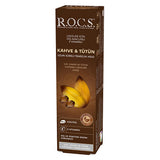 Rocs Coffee & Tobacco Stain Removal Toothpaste: Whiten Teeth, Fight Plaque & Cavities - For Coffee, Tea & Tobacco Users