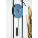 Muyika Ken: Large Metal Wall Clock - 29.5" Silent Modern Decorative Clock for Living Room, Bedroom - Hand Painted Accents
