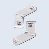 Carnaval Socks 7-Pair Slogan Design Socks Set - Comfortable Casual Socks for Fashion-Conscious Individuals