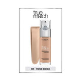 Loreal Paris True Match Foundation - Natural Look, Long Lasting, Hydrating Makeup for All Skin Types - 3R Rose Beige