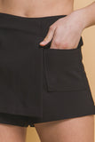 “Bratty Behavior” Black Vertigo Skorts