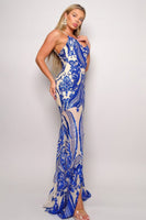 Art Deco Sequins Maxi Dress