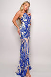 Art Deco Sequins Maxi Dress