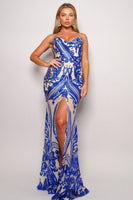 Art Deco Sequins Maxi Dress