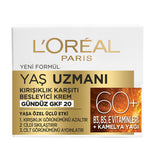 Loreal Paris Anti-Wrinkle Moisturizing Cream for Mature Skin 60+ - Nourishes, Hydrates, Reduces Wrinkles & Age Spots