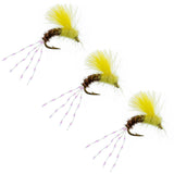 3 Pack CDC Pale Morning Dun Emerger Fishing Flies Size 18