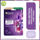 Garnier Pro-Retinol Sheet Mask: Anti-Aging Face Mask to Reduce Wrinkles & Fine Lines, Hydrating & Skin Smoothing