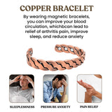 Adjustable Cuff Copper Magnetic Therapy Bracelet Bangle for Men and Women Twisted Design