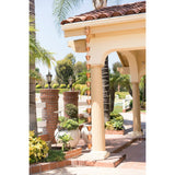 Copper 8.5 Ft Floral Petal Cups Rain Chain