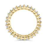 14K Yellow Gold 2.00 Cttw Shared Prong Set Princess Cut Diamond Eternity Band Ring (J-K Color, SI1-SI2 Clarity) - Ring Size 7