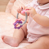 Babyjem Silicone Teether Toy Ring - Safe, BPA-Free, Dishwasher Safe Baby Teething Relief for Infants 3 Months+