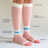 CloudCotton Compression Socks - Stripes