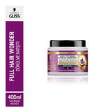 Gliss Full Hair Wonder: Caffeine & Peptide Hair Mask - Reduce Hair Fall, Strengthen & Volumize (400 ml / 13.53 fl oz)