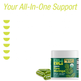 Organic Pure Moringa Powder Capsules (60-Count)