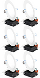 TORCHSTAR 6Pack 10.5W Ultra-thin 4" Dimmable LED Recessed Ceiling Downlight