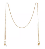 Unwritten Gold Flash Plated Leaf Design 27in Glasses or Face Mask Chain