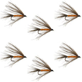 Carey Special Soft Hackle Grouse and Orange Wet Fly - 6 Flies Hook Size 10