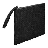 Eklips Black Knit Pattern Reflective Clutch Bag