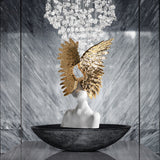 Celestial Grace – Abstract Angel Wings Resin Sculpture | 3CARATS