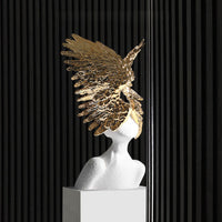 Celestial Grace – Abstract Angel Wings Resin Sculpture | 3CARATS