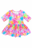 Swirly Whirly 3/4 Sleeve Twirl Bodysuit