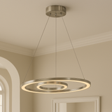 Trans Globe Lighting MDN-1406 Optic II 15.75 Indoor Satin Nickel Modern Pendant