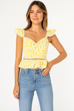 Rahi Petra Floral Print Bustier Top, Size XS