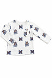 Montana State University White Bobcat L/S Ruffle Pocket Tee