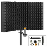 5Core Microphone Isolation Shield  Foldable Mic Shield with 3 Sound Insulation Absorbing Foam