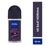Nivea Pearl & Beauty Deodorant Roll-On for Women - 48-Hour Protection, Alcohol-Free, Fine Fragrance