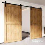 J-Strap Black Single Track Barn Door Hardware Kit