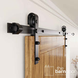 J-Strap Black Single Track Barn Door Hardware Kit