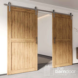 J-Strap Brushed Nickel Single Track Barn Door Hardware Kit